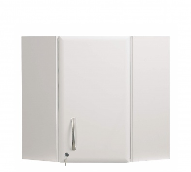 100cm Corner Wall Cabinet - White High Gloss Finish [Sun-WU4W]
