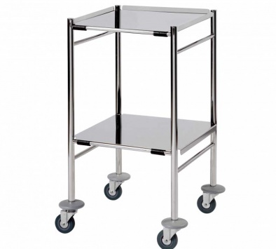 Surgical Trolley, 2 Removable reversible folded Stainless Steel Shelves [Sun-STFW4-RRFS2]