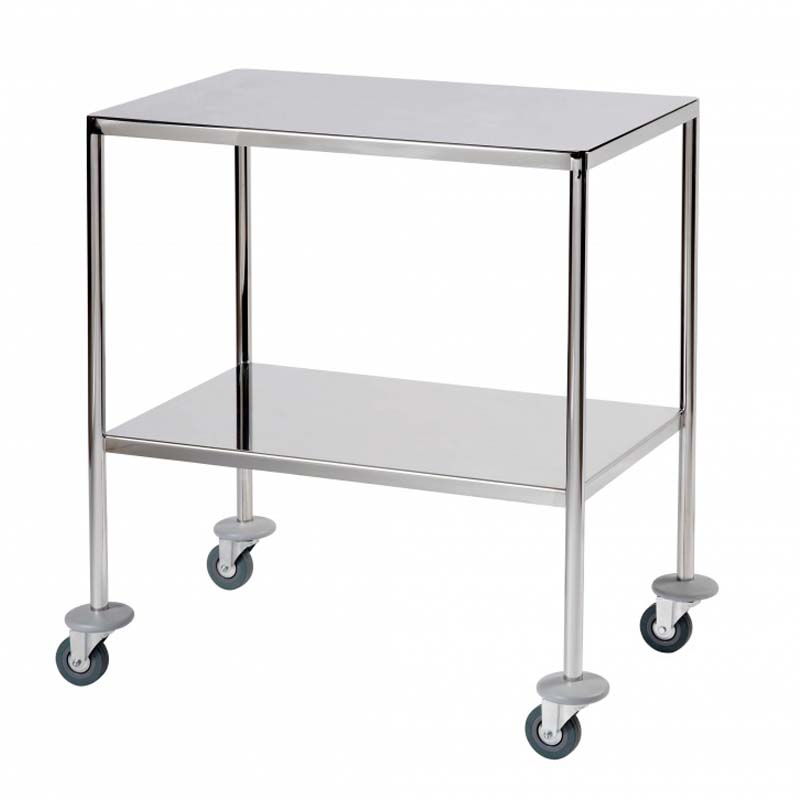 Surgical Trolley, 2 Fully Welded Stainless Steel Shelves [Sun-STFW7-FFS2]