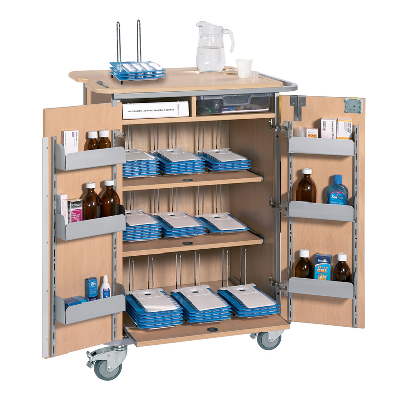 Monitored Dosage System Trolley - Large, 9 Racks [Sun-DT2-MDS9]