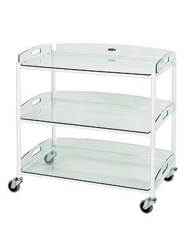 DT8 Dressing Trolleys with Glass Effect Safety Trays