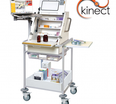 Kinect EPMA Station - Small Ward Drug Trolley with Storage Tray [Sun-KES3]