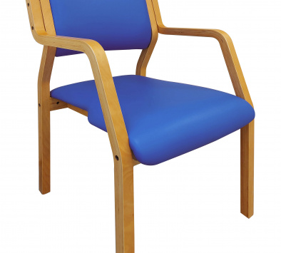 Devon Visitor Chair in Mid Blue [Sun-SEAT45VYL/MIDBLUE]