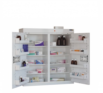 Medicine Cabinet - 8 shelves/8 door trays/2 doors [Sun-MC8]