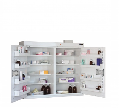 Medicine Cabinet - 8 shelves/8 door trays/2 doors [Sun-MC9]