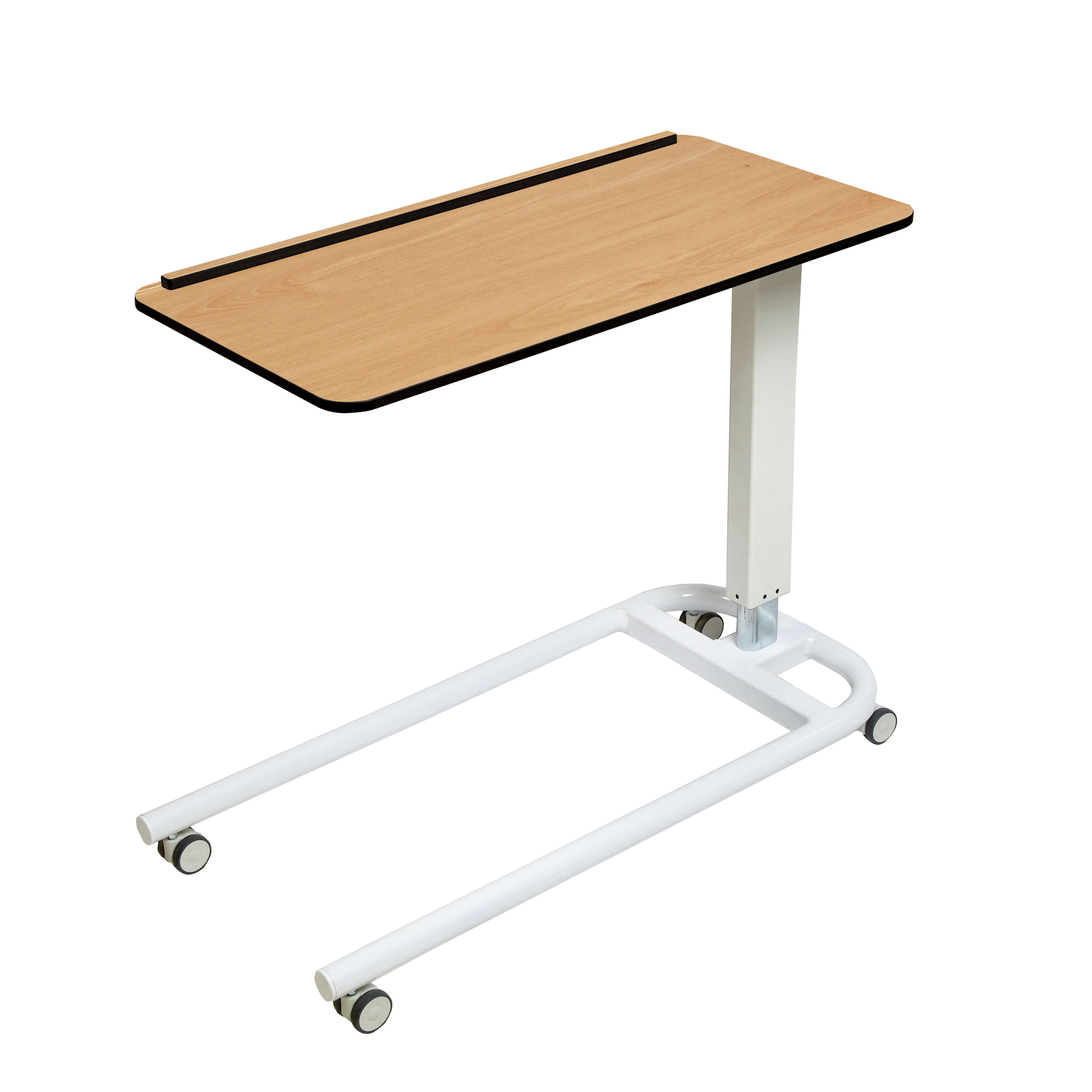 Overbed/Overchair Table with Parallel Base, Flat Top with 1 Raised Lip [Sun-OBT3P/CM/1L]