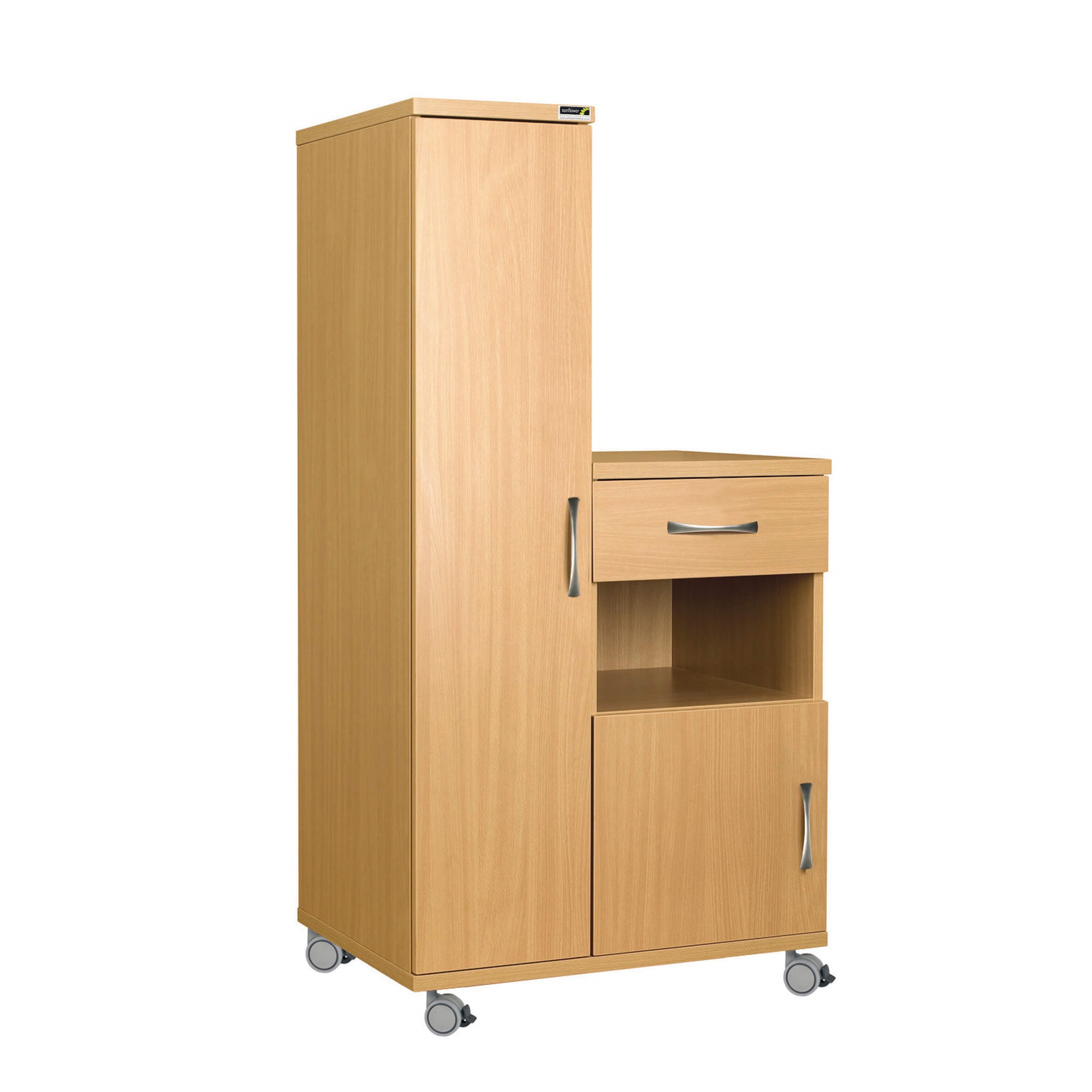 Left Hand Bedside Cabinet Combination Unit - MFC Material [Sun-CBHBC4-MFC]