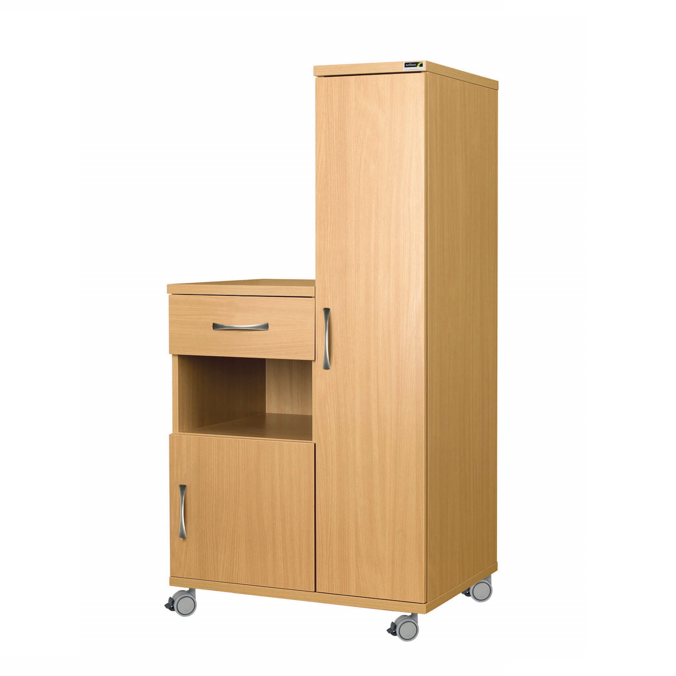 Right Hand Bedside Cabinet Combination Unit - MFC Material [Sun-CBHBC5-MFC]