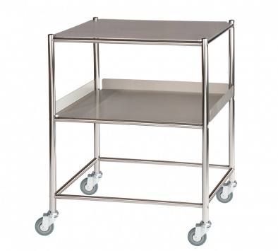 Surgical Trolley, 1 Stainless Steel Shelf & 1 Tray [Sun-ST6S2SF]