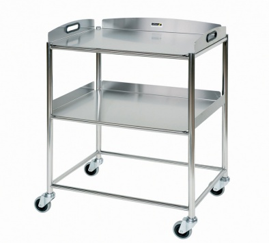 Surgical Trolley, 2 Stainless Steel Trays [Sun-ST6S2]