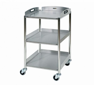 Surgical Trolley, 3 Stainless Steel Trays [Sun-ST4S3]