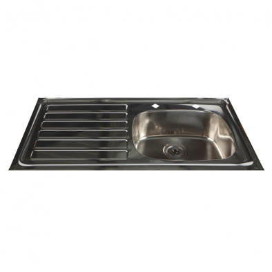 HTM64 Compliant Inset Stainless Steel Sink - Left Hand Drainer [Sun-SNK25]