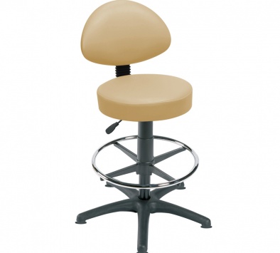 High Level Gas Lift Stool, Back Rest, Foot Ring, Glides [Sun-STO5]
