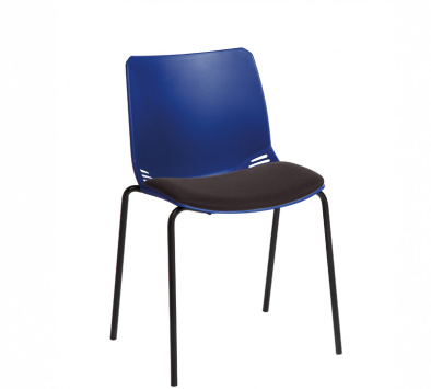 Neptune Visitor Chair with Black Intervene Material Upholstered Seat Pad [Sun-SEAT70/IV/BLACK]