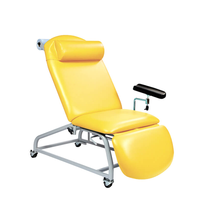 Fixed Height Reclining Phlebotomy Chair - 4 Locking Castors [SUN-PHLEB2]