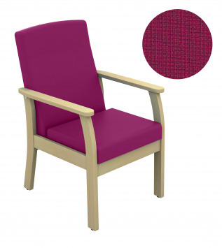 CLEARANCE Altas Patient Low Back Arm Chair in Plum [Sun-CHA49]