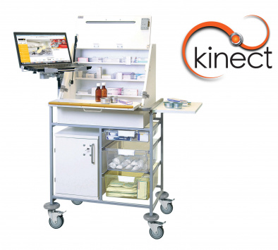 Kinect EPMA Station - Medium Ward Drug Trolley with Storage Box [Sun-KES5]