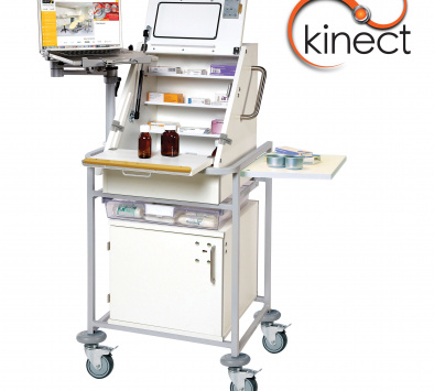 Kinect EPMA Station - Small Ward Drug Trolley with Storage Box [Sun-KES1]