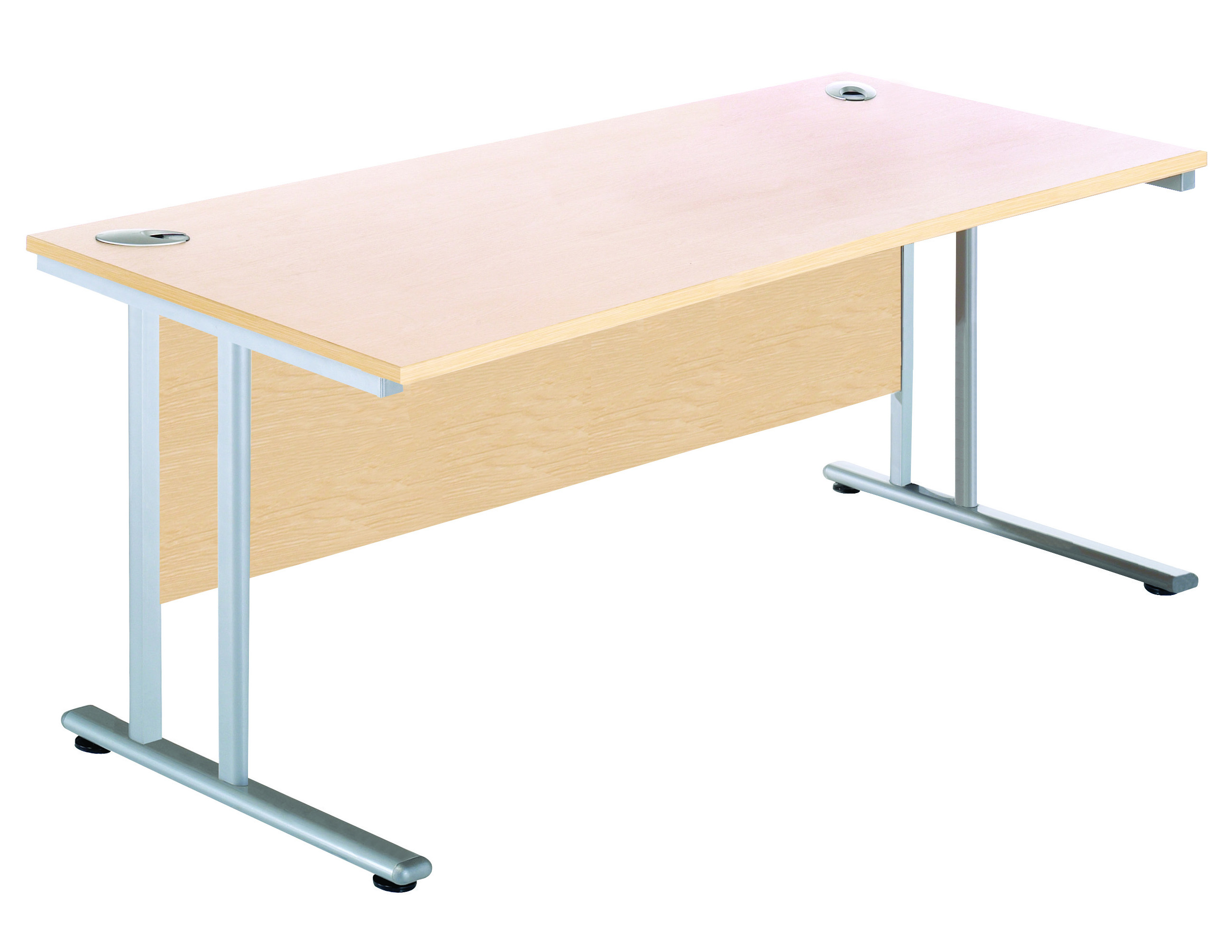 CLEARANCE Rectangular Desk 74cm(H) x 80cm(D) x 120cm(W) in Beech [Sun-DESK1-120]