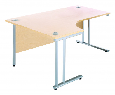 CLEARANCE J Shaped Desk - Left Hand - 74cm(H) x 120cm(D) x 180cm(W) in Beech [Sun-DESK5-180]