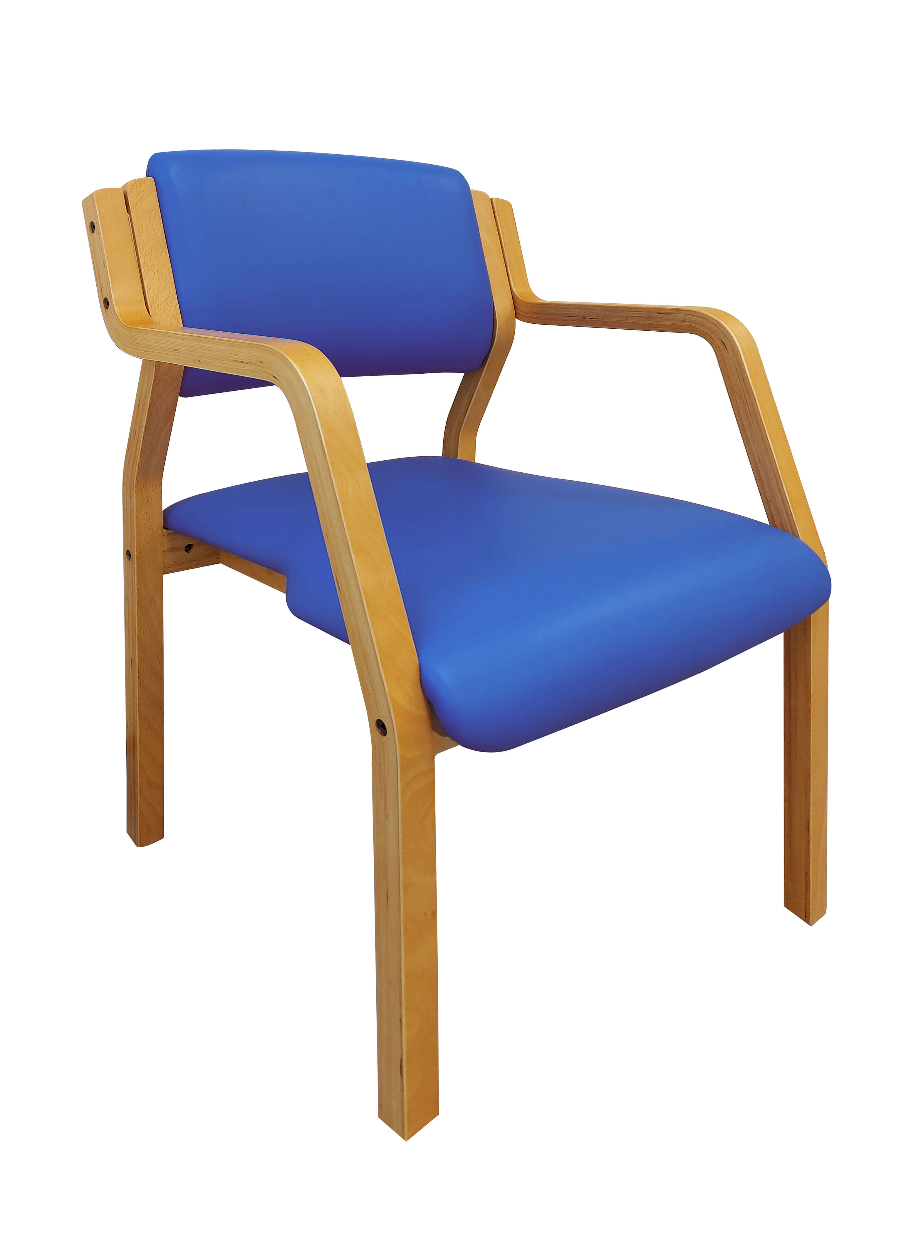 Devon Visitor Chair in Mid Blue [Sun-SEAT45VYL/MIDBLUE]