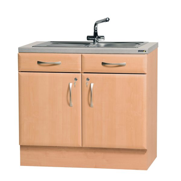 100cm Sink Cabinet - Beech Finish