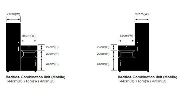 Bedside Cabinet Combination Unit - Image 2